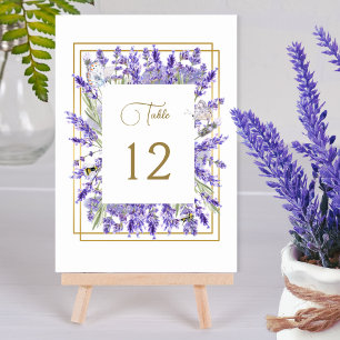 Numeração De Mesa Número da Tabela de Casamento Roxo Elegante de Lav
