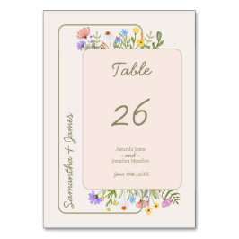 Numeração De Mesa Número da Tabela de Casamento Russo de Flor Selvag