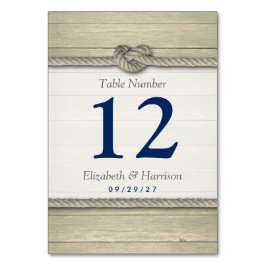 Numeração De Mesa Número da Tabela de Casamento Rustic Beach do casa