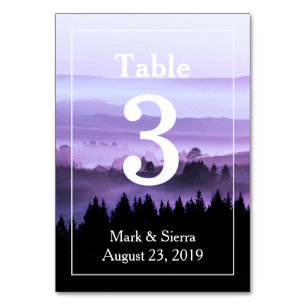 Numeração De Mesa Número da Tabela de Casamento Rústico de Montanha