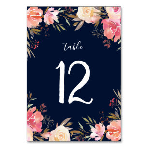 Numeração De Mesa Número da Tabela de Casamentos Florais Romântica B