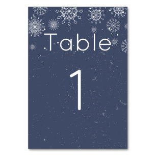 Numeração De Mesa Número da Tabela de Casamentos no inverno do Floco