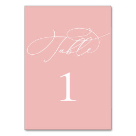 Numeração De Mesa Número da Tabela de Chás de casamento Rosa-Blush d