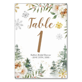 Numeração De Mesa Número da Tabela de Chás de panela Floral Branca d