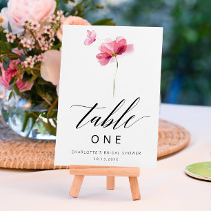 Numeração De Mesa Número da Tabela de Chás de panela Floral Elegante