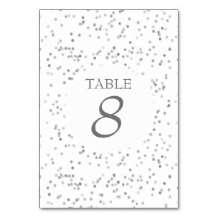 Numeração De Mesa Número da Tabela de Confetti de Serradura Elegante