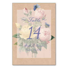 Numeração De Mesa Número da Tabela de Convite de Casamento de Rosa I