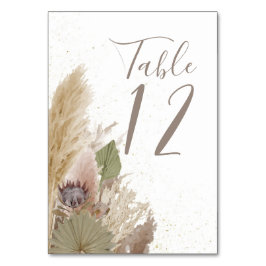 NUMERAÇÃO DE MESA NÚMERO DA TABELA DE COR DE ÁGUA BOHO PAMPAS