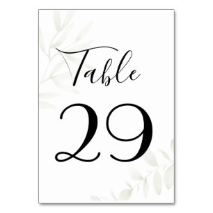 Numeração De Mesa Número da Tabela de Folhas de Azeite