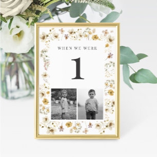 Numeração De Mesa Número da Tabela de Idade do Casamento de Flores S