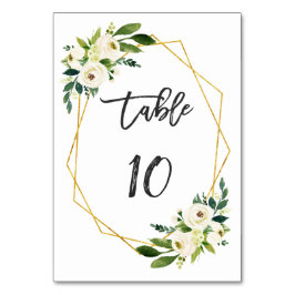 Numeração De Mesa Número da Tabela de Manuscrito Floral Branco da Aq
