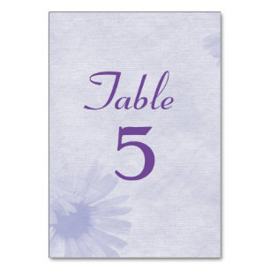 Numeração De Mesa Número da tabela de margarida de Lavanda suave