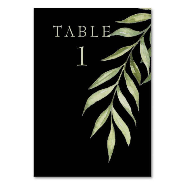 Numeração De Mesa Número da Tabela de Mint e Preto Verde (Frente)