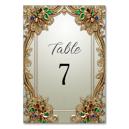 Numeração De Mesa Número da Tabela de Ornamentados Dourados Elegante