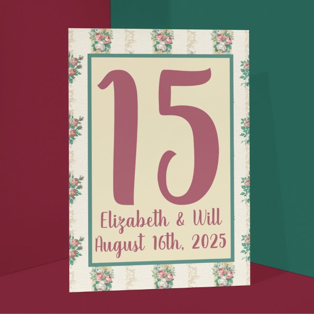 Numeração De Mesa Número da Tabela de Papel de Carteira Floral de 19 (Criador carregado)