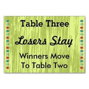 Numeração De Mesa Número da Tabela de Pontos Bunco #3