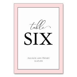 Numeração De Mesa Número da Tabela de Recepção de casamento Rosa Esp