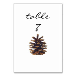 Numeração De Mesa Número da Tabela de Recepção Pinecona Rústica