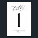 Numeração De Mesa Número da Tabela de Script de Caligrafia de Casame<br><div class="desc">Elegante Números de Mesa de Casamento: Descubra o fascínio da elegância subestimada com nossos Números de Tabelas de Casamento de Script de Luxo Elegante. Criados à perfeição, esses números são uma sinfonia de simplicidade e sofisticação, projetada para elevar sua decoração de casamento. Em uma paleta branca e preta clássica, esses...</div>