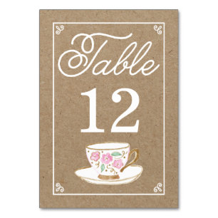 Numeração De Mesa Número da Tabela de Teacup Moderno Russo
