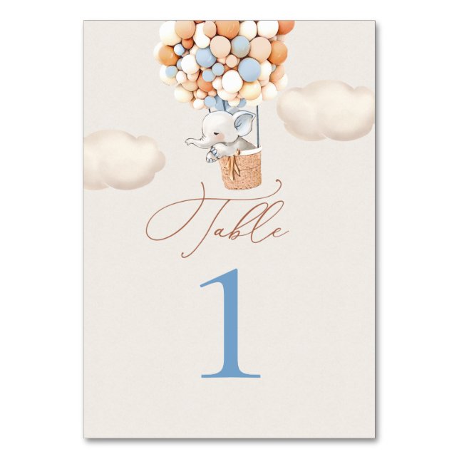 Numeração De Mesa Número da Tabela do Balão de Elefantes (Frente)