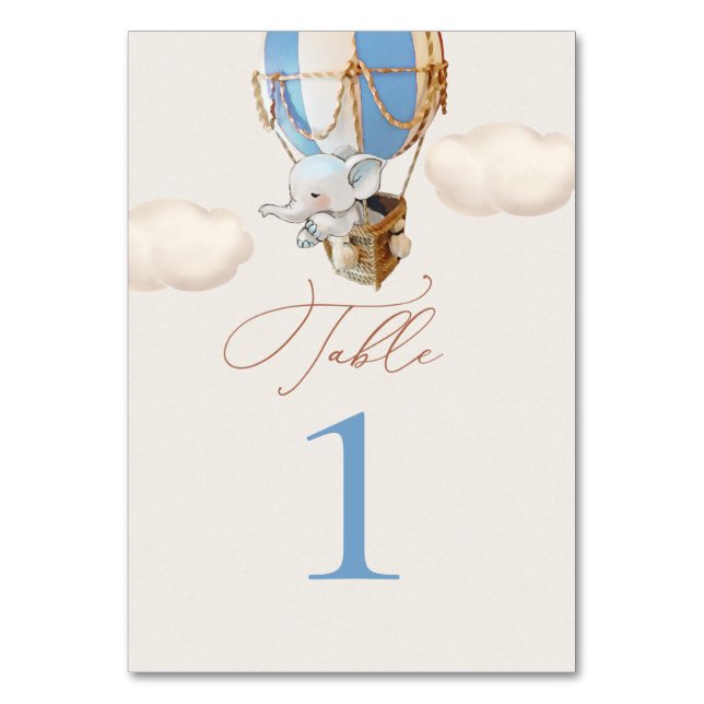 Numeração De Mesa Número da Tabela do Balão de Elefantes (Frente)