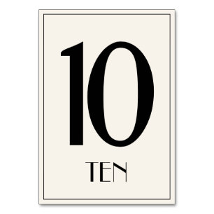 Numeração De Mesa Número da Tabela do Estilo de Hollywood Antigo