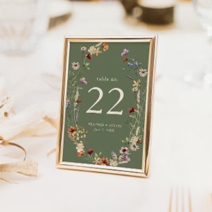 Numeração De Mesa Número da Tabela Floral Boho