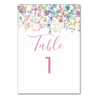 Numeração De Mesa Número da Tabela Floral de Campo