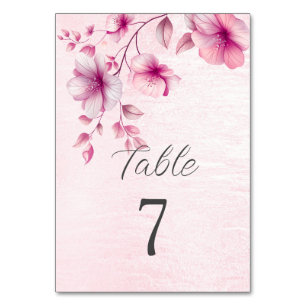 Numeração De Mesa Número da Tabela Flutuantes Cor-de-Água Rosa