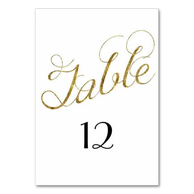 Numeração De Mesa Número da tabela Glam Dourado (Frente)