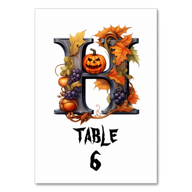 Numeração De Mesa Número da Tabela Halloween (Frente)