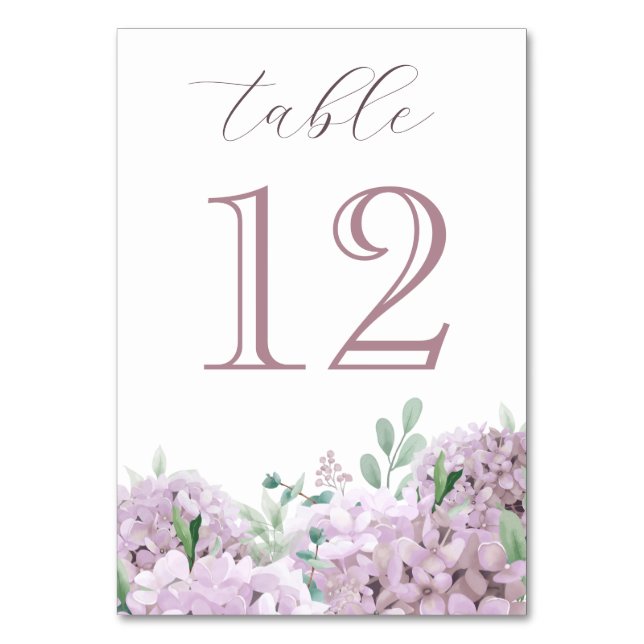 Numeração De Mesa Número da Tabela Hydrangea Blush (Frente)