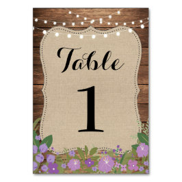 Numeração De Mesa Número da Tabela Luzes Rústicas De Burlap Rustic D