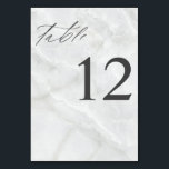 Numeração De Mesa Número da Tabela Marble<br><div class="desc">Vestir suas mesas de casamento ou festas com seu Cartão de Número da Mesa Floral Marble.</div>