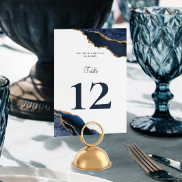 Numeração De Mesa Número da Tabela Marinho Azul de Casamento Branco