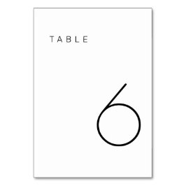 Numeração De Mesa Número da Tabela Mínima Moderna Preta e Branca