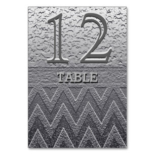 Numeração De Mesa Número da Tabela   Modern Silver Chevron