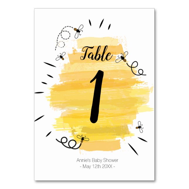 Numeração De Mesa Número da Tabela Moderna Bee (Frente)