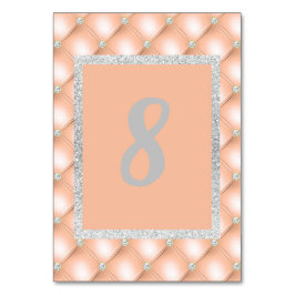 NUMERAÇÃO DE MESA NÚMERO DA TABELA MODERNA DO DIAMOND PEACH