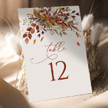 Numeração De Mesa Número da Tabela Queda Casamento de Cores d'Água<br><div class="desc">Adicione um toque de capricho ao seu casamento com esta placa de número de mesa encantadora adornada com uma delicada cor d'água de queda. A design sonhadora cria sem esforço uma atmosfera mágica para seu dia especial, criando uma experiência inesquecível para você e seus convidados. Cada sinal de número da...</div>