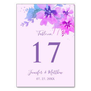 Numeração De Mesa Número da Tabela Romântica de Casamento Floral R
