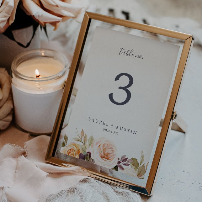 Numeração De Mesa Número da Tabela Rustic Earth Florals (Criador carregado)