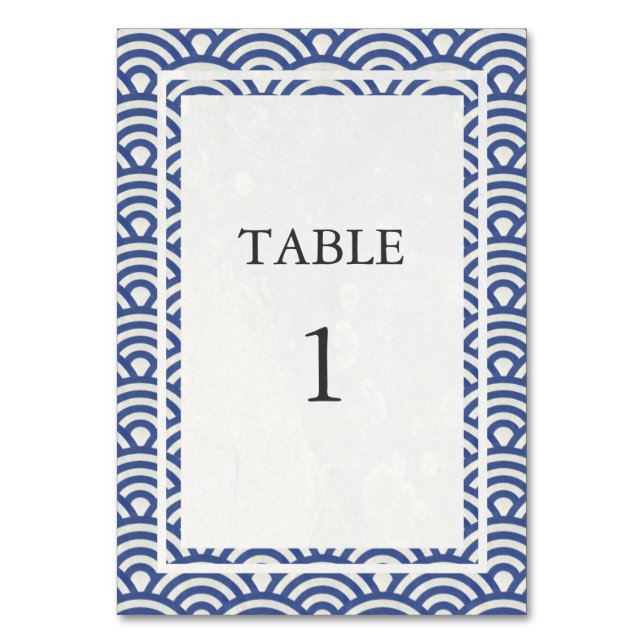 Numeração De Mesa Número da Tabela Seigha Japonesa Molha + Branco (Frente)