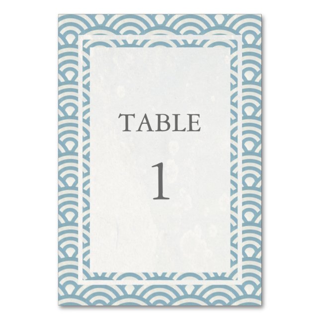 Numeração De Mesa Número da Tabela Seigha Japonesa Molha + Branco (Frente)