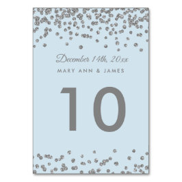 Numeração De Mesa Número da Tabela Silver Faux Glitter Confetti Ice 