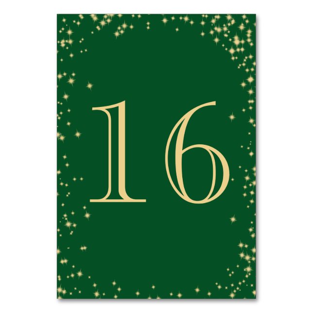 Numeração De Mesa Número da Tabela Starry Sparkle (Frente)