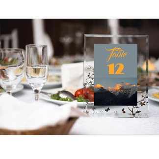 Numeração De Mesa Número da Tabela Sunset de Montanha