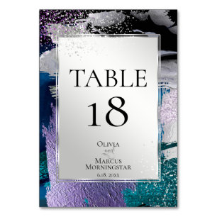 Numeração De Mesa NÚMERO DA TABELA  Traços Metálicos Da Orquídea