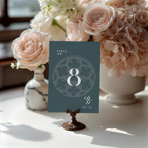 Numeração De Mesa Número de Mesa Azul Orion Catedral Clássico Elegan